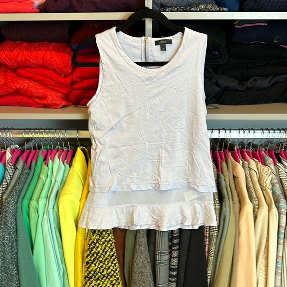 Talbots lavender sleeveless scoop neck mix media layered top size XS - Picture 1 of 3